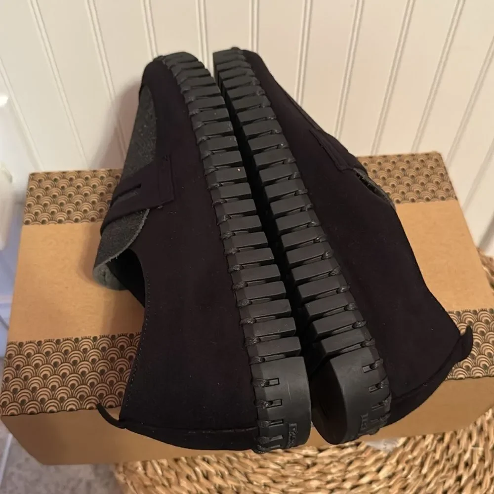 Ilse Jacobsen Black Tulip Slip-On Shoes with Glitter Detail- NIB